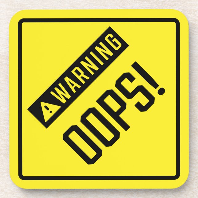 ¡Ups! Posavasos de plástico duro (Frente)