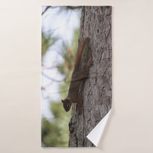 Upside Down Squirrel Bath Towel (Toalla de baño)
