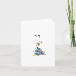 "Upside", tarjeta de felicitación en blanco