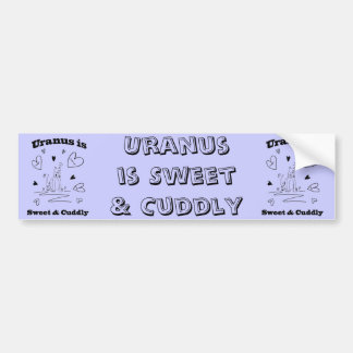Urano es pegatina para el parachoques dulce y