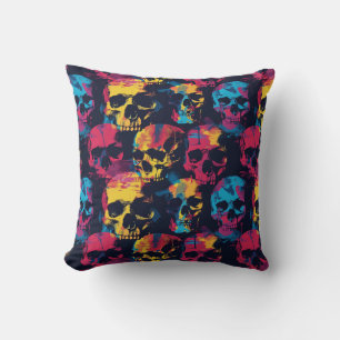 Urban Art Skull Pillow Design, cojin B17