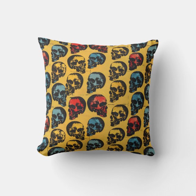 Urban Art Skull Pillow Design, Cojín B46 (Anverso)