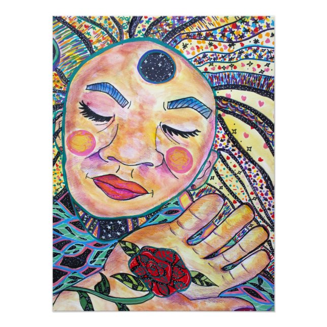 Urban Edgy Abstract Graffiti Poster | Free Rose (Anverso)