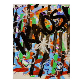 Urban Edgy Abstract Graffiti Poster | Kaos