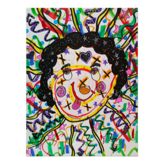 Urban Edgy Abstract Graffiti Poster | Positivity