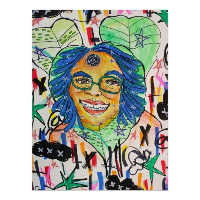 Urban Edgy Abstract Graffiti Poster | Summer Kaos (Anverso)