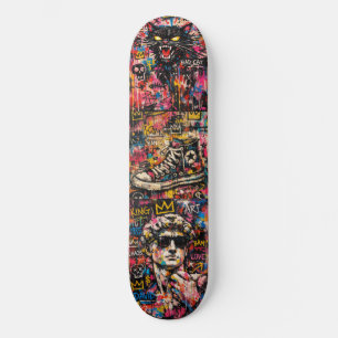 Urban King: Graffiti Pop Art Skateboard Deck