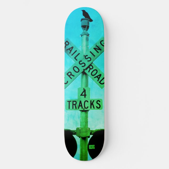 Urban Rustic Cityscape Waiting Skateboard (Anverso)