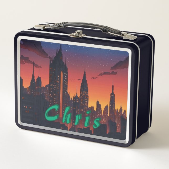 Urbanismo Twilight Skyline Lunch Box - Ciudad Futu (Anverso)