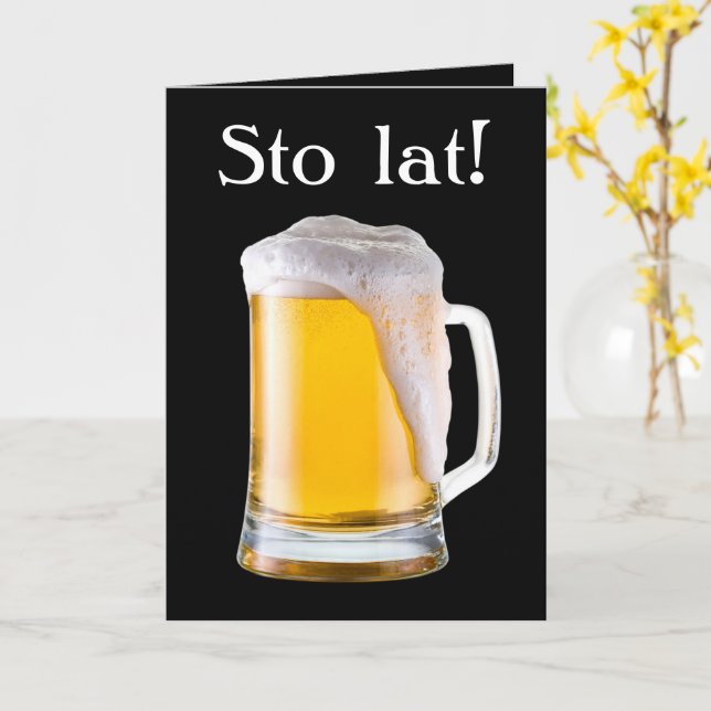 Urodziny - tarjeta de cumpleaños polaca para él (flor amarilla)