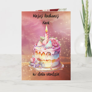 Urodziny - Tarjeta de cumpleaños polaca personaliz