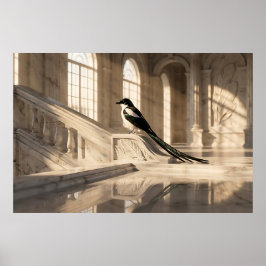 Urraca Majestuosa en el Arte Clásico de Palacio