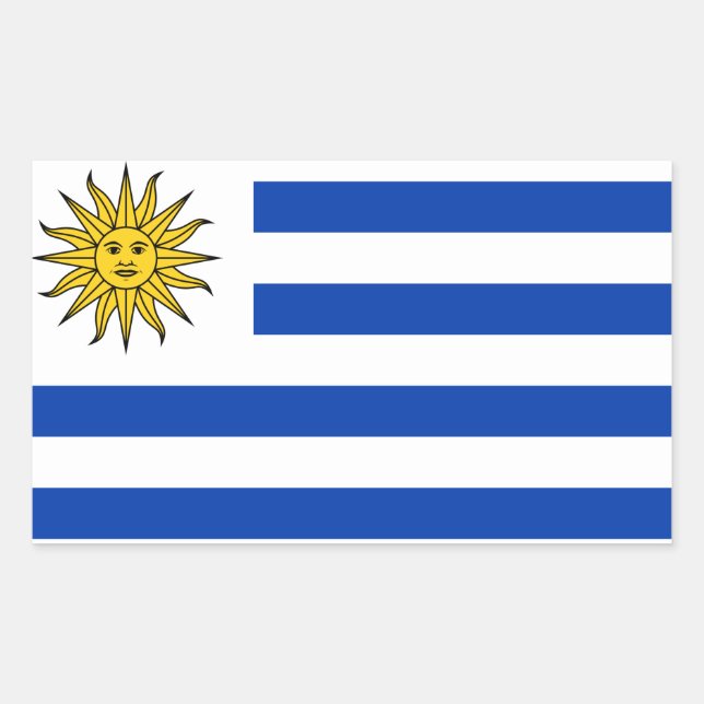 Uruguay* Pegatina de bandera (Anverso)