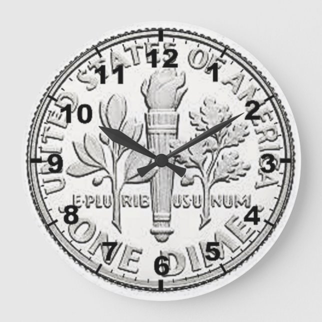 "US Dime" diseño de monedas en relojes de pared (Anverso)