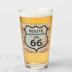 US Route 66 Vidrio para beber pinzas