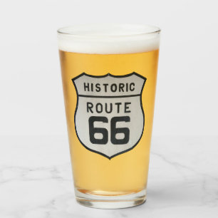 US Route 66 Vidrio para beber pinzas