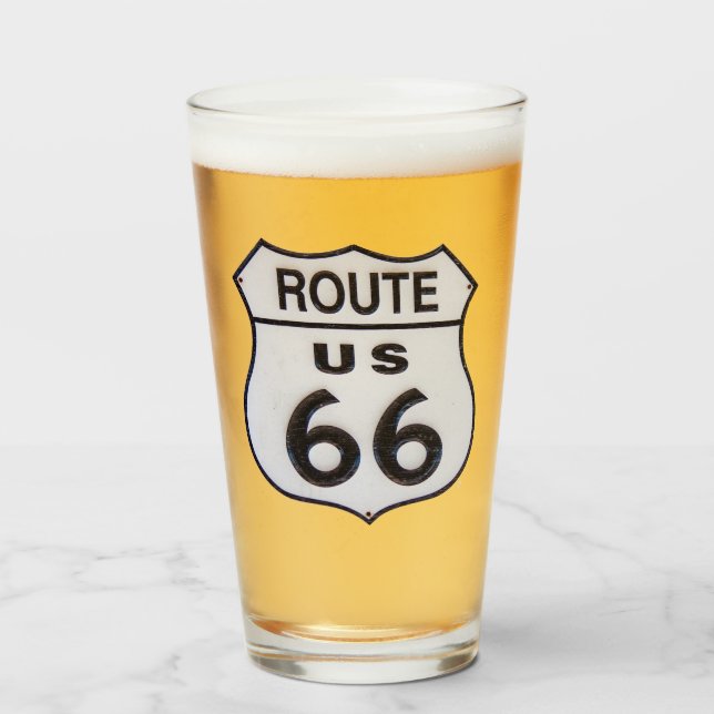US Route 66 Vidrio para beber pinzas (Anverso (lleno))