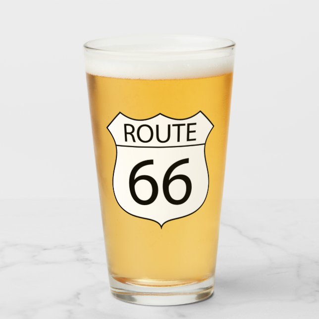 US Route 66 Vidrio para beber pinzas (Anverso (lleno))