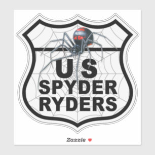 US Spyder Ryders - Calcomanía de vinilo del logoti