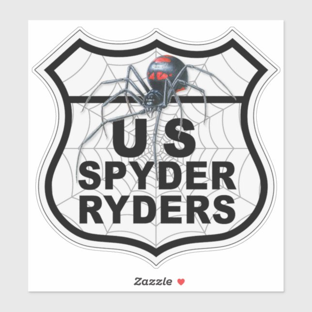 US Spyder Ryders - Calcomanía de vinilo del logoti (Hoja)