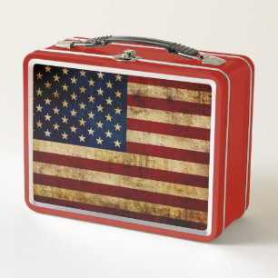 USA / Bandera ondulada Caja de almuerzo