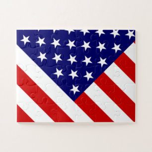 USA Flag 11x14 30pc jpcn Jigsaw Puzzle