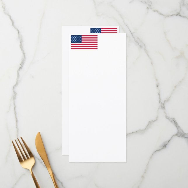 USA Flag Menu Estados Unidos (Anverso/Reverso In Situ)