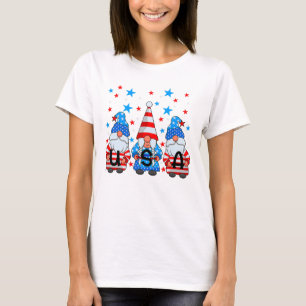 USA Gnomes 4 de julio Camiseta Patriótica
