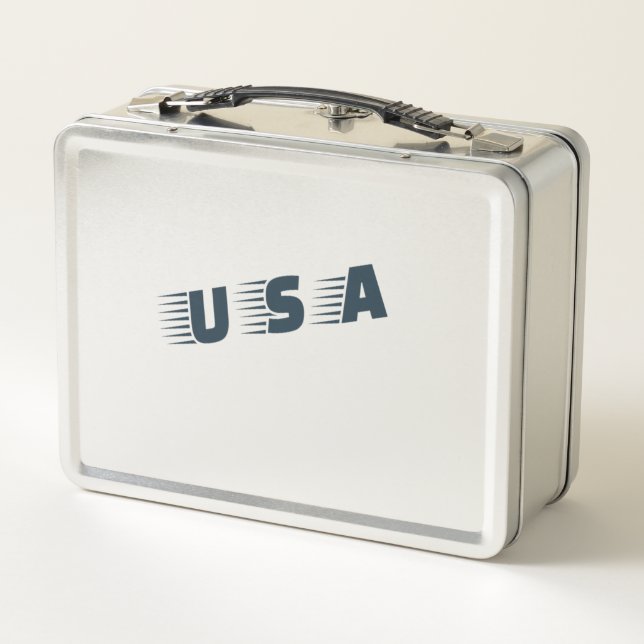 USA Lunch Box - Paquete con estilo patriótico (Reverso)