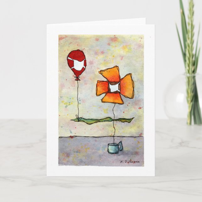 Usa máscaras, salva vidas con tarjeta de felicitac (Anverso)