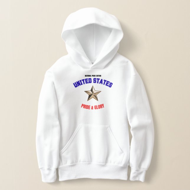 USA National Pride Edition Kids Pullover Hoodie (Distribución )