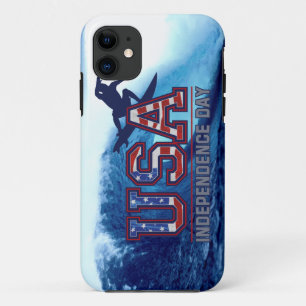 USA Surfer Independence Day iPhone 5 Funda
