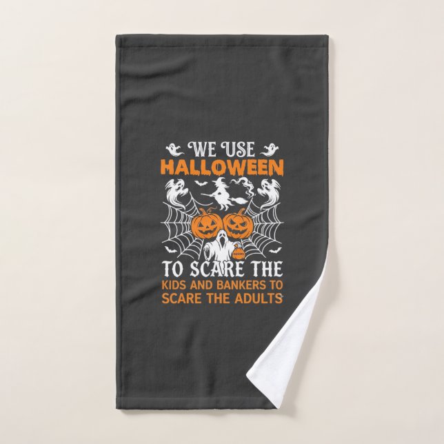 Usamos Calabazas Fantasma de Halloween Espantosa B (Toalla de mano)
