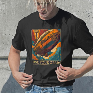 Usar la camiseta Steampunk de sus engranajes - Vib