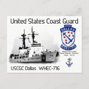 USCGC DALLAS WHEC-716 - CORTE - POSTAL