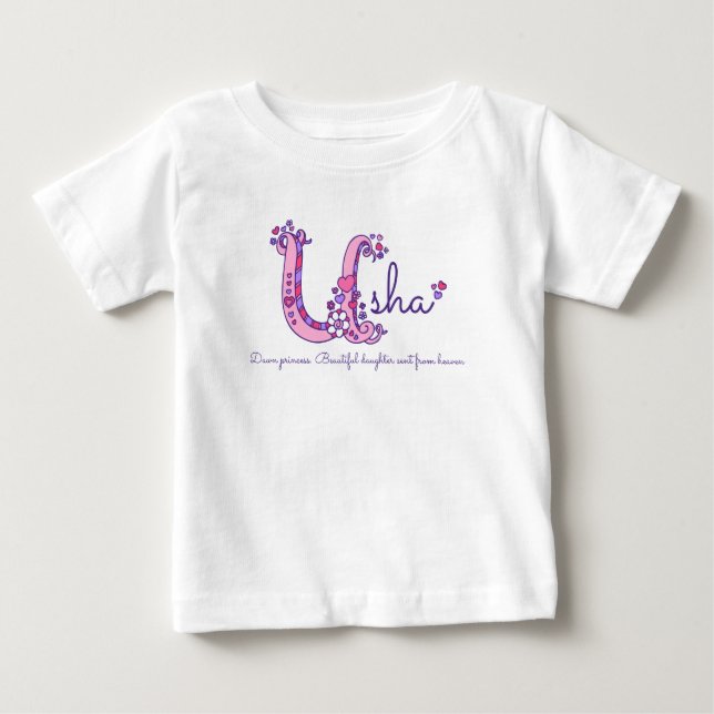Usha chicas nombre y significa camiseta monográfic (Anverso)