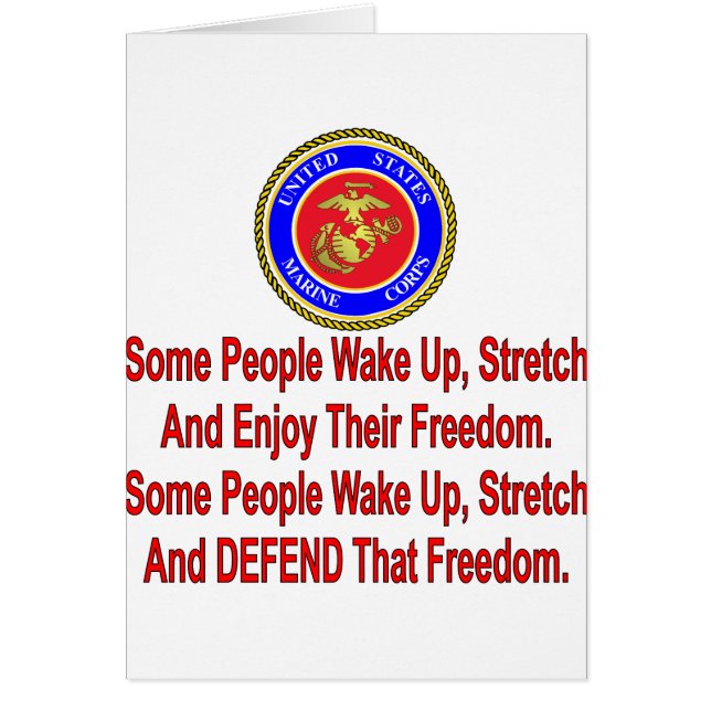 USMC Algunas personas defienden esa libertad (Frente)