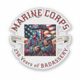 USMC Badassery Vinyl Pegatina