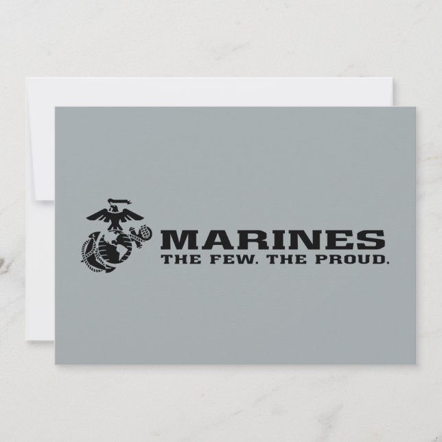 USMC "Los pocos, el orgulloso" logo negro apilado (Anverso)