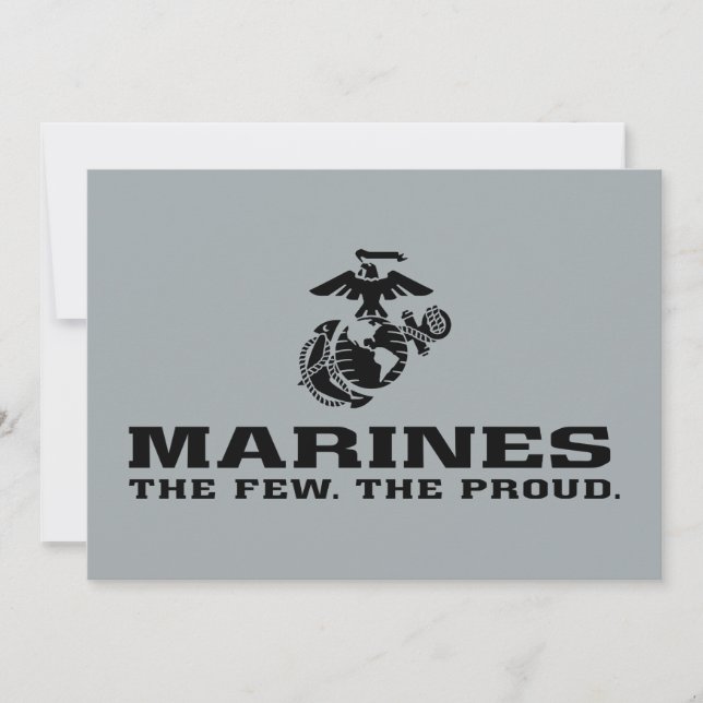 USMC "Los pocos, el orgulloso" logo negro apilado (Anverso)