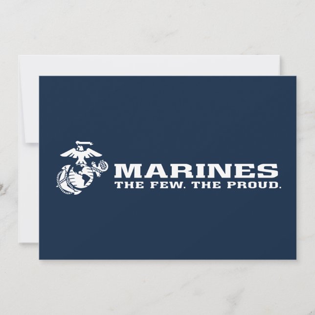USMC Los Pocos Logo Del Orgullo - Blanco (Anverso)