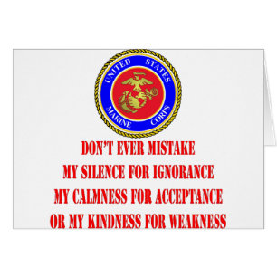 USMC No confunde mi amabilidad por debilidad