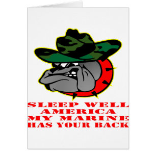 USMC Sleep Well America Mi Marine Tiene la espalda