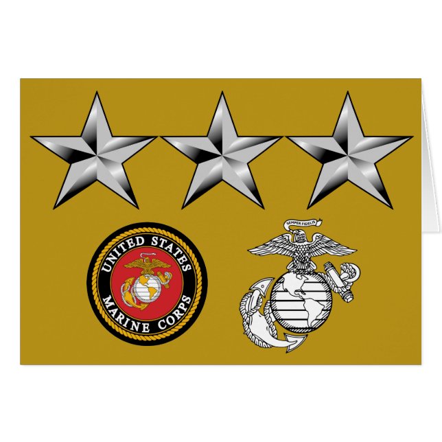 USMC Teniente General 0-9 (Anverso (Horizontal))