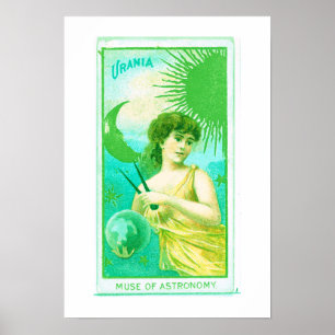 Uso de la astronomía, Urania, impresión Poster