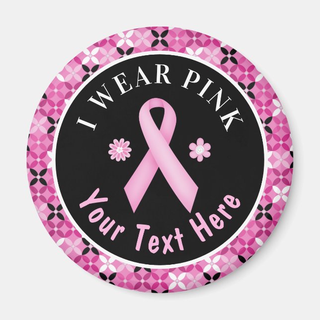 Uso Imán Floral De Conciencia Sobre El Cáncer De M (Frente)