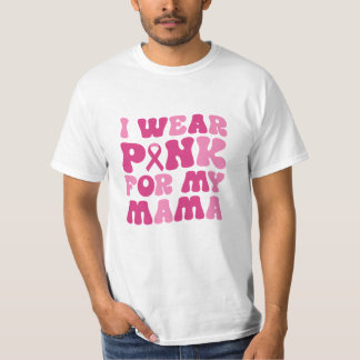 Uso Rosa Para Mi Mamá Camiseta De Cáncer De Mama