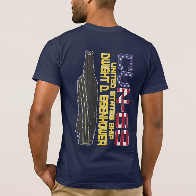 USS DWIGHT D. Camiseta CVN-69 (Reverso)