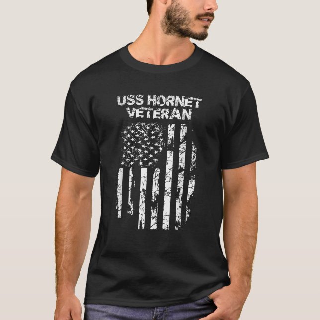 USS Hornet Veteran camiseta militar (Anverso)