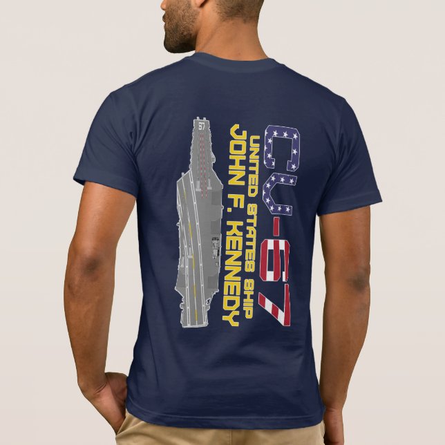 USS JOHN F. Camiseta CV-67 (Reverso)